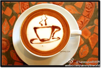 SammyLin的咖啡拉花作品:一杯?两杯