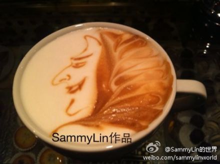 SammyLin咖啡拉花作品:万圣节