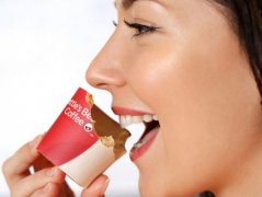 KFC新招 可食用的咖啡杯