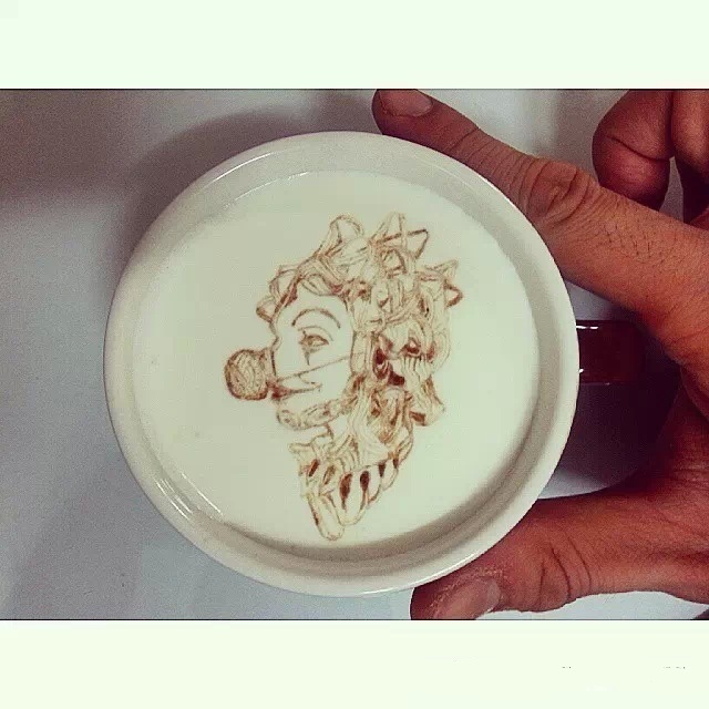 ❤超厉害的咖啡雕画!每一杯都是艺术品