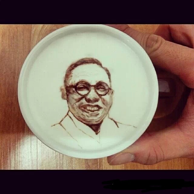 ❤超厉害的咖啡雕画!每一杯都是艺术品