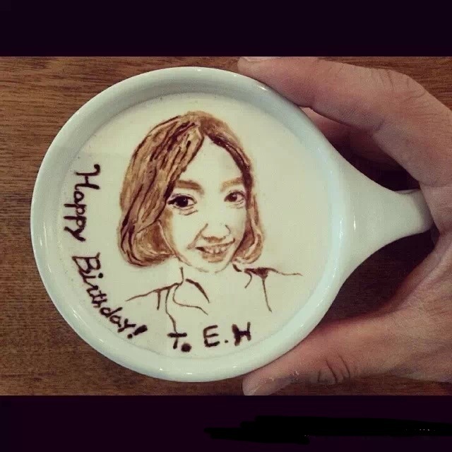 ❤超厉害的咖啡雕画!每一杯都是艺术品