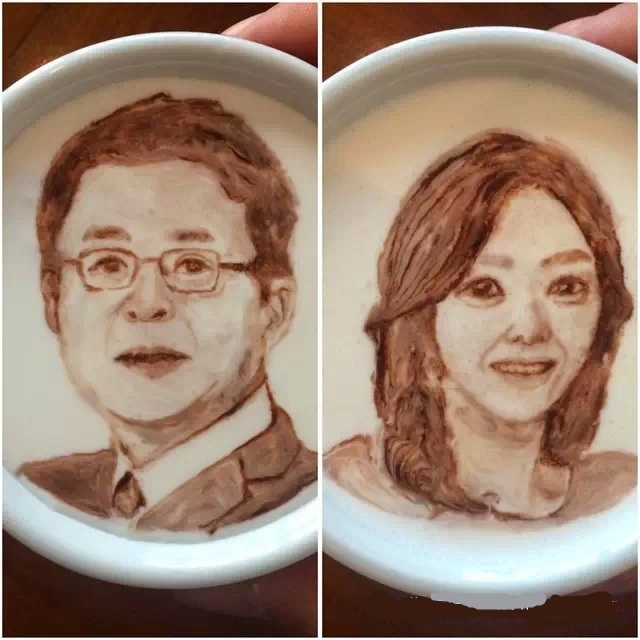 ❤超厉害的咖啡雕画!每一杯都是艺术品