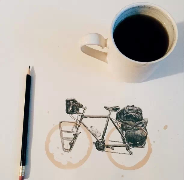 不是爱咖啡,而是爱画画!