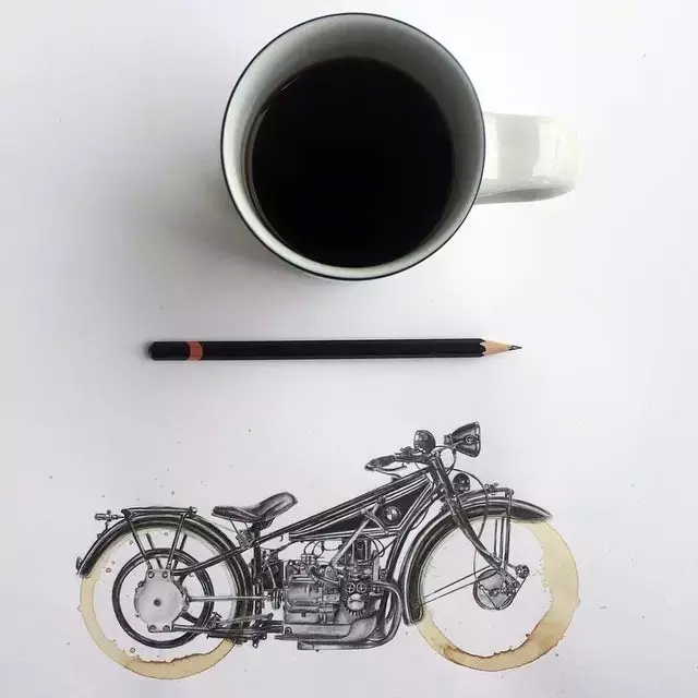 不是爱咖啡,而是爱画画!