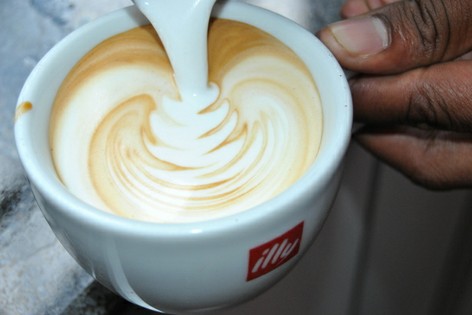 Art Caffe Latte 图解叶型咖啡拉花做法