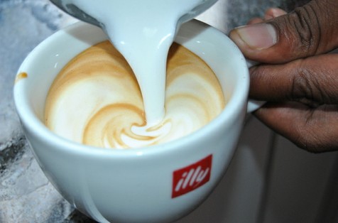 Art Caffe Latte 图解叶型咖啡拉花做法