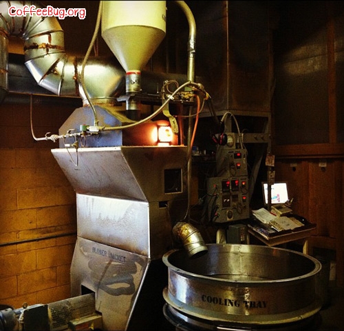 Half bag Sivetz roaster with afterburner