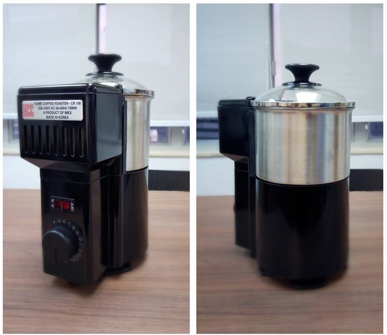 超小巧的烘焙機產自韓國,只有大概30cm高,外型有點像插電的煮食煲,也正好放在廚房也應該不錯!